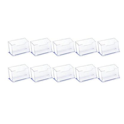 10 X Clear PMMA Business Card Holders for Desktop Display - 10PCS