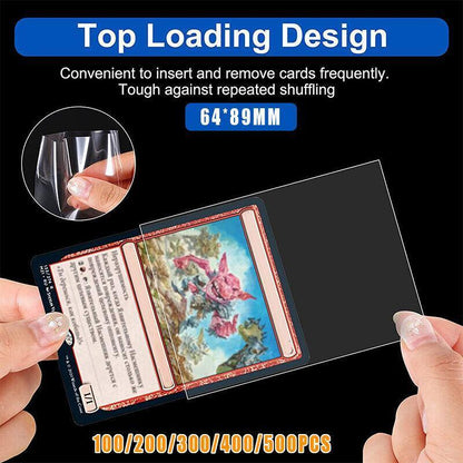 Ultra Soft Trading Card Sleeves Clear Penny Protector 100Pcs For Pokemon Nba Yugioh - 100PCS.