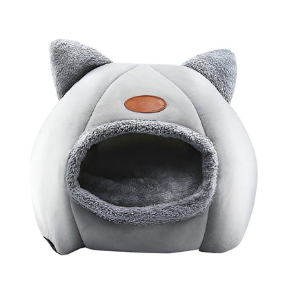 Cat Bed Winter Warm Enclosed Pet House Cozy Indoor Sleeping Nest for Cold Weather - XL