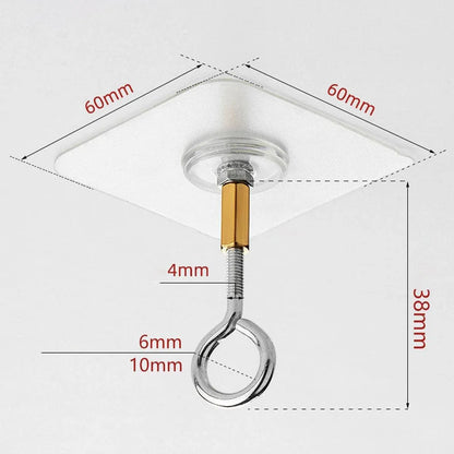 12 PCS Heavy Duty Self Adhesive Hooks Stainless Steel Ceiling Hooks for Home - Open