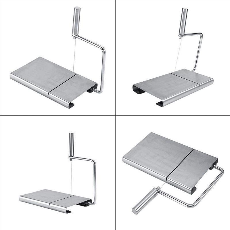 Stainless Steel Cheese Slicer Wire Cutter with Non Slip Base for Butter and Cake