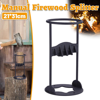 Manual Firewood Splitter Heavy Duty Log Wood Splitting Cutter Kindling Cracker.