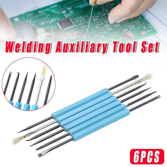 6pcs Soldering Iron Repair Kit Welding Fluxing Tools for Electronics Maintenance.