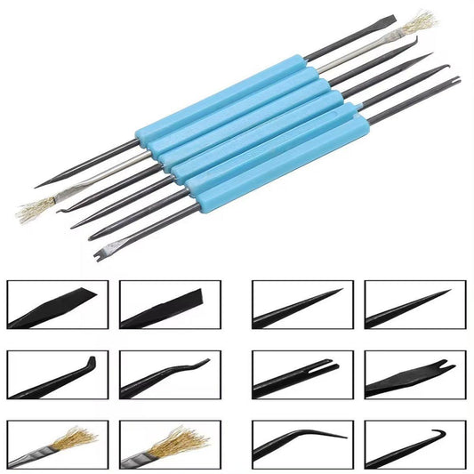 6pcs Soldering Iron Repair Kit Welding Fluxing Tools for Electronics Maintenance.