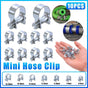 10pcs Galvanized Iron Fuel Hose Clamps For Automobile Air Pipe Secure Grip - 6-8mm.