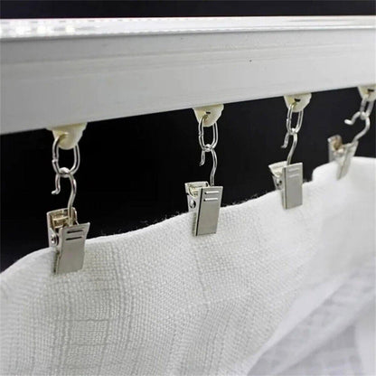 50PCS Stainless Steel Curtain Clip Hooks Strong Load-bearing Shower Accessories - Copper