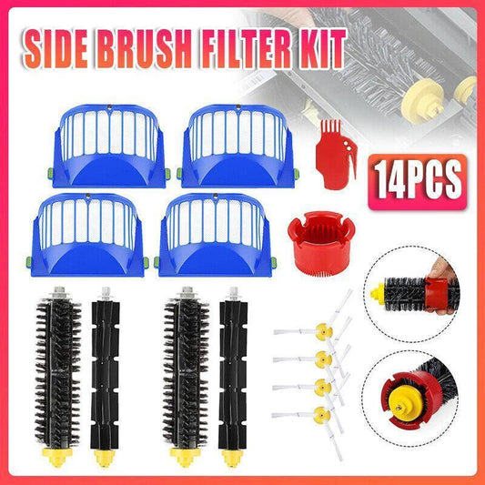 14Pcs Cleaner Brushes Hepa Fliter Parts For Irobot Roomba 600 Series 620 650 630.