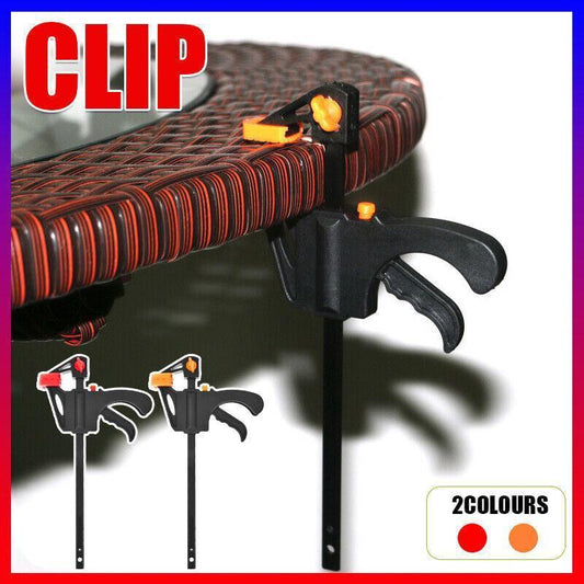 Quick Woodworking Clip Bar Clamp F-Tyle Grip Quick Ratchet Release Squeeze Tools - Red.