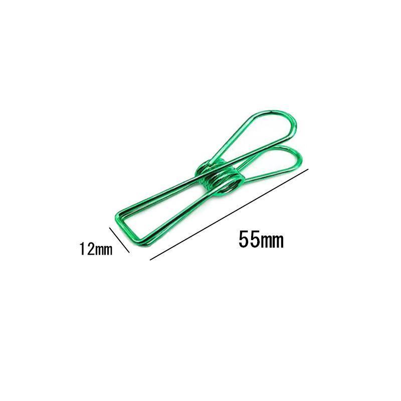 10X Spring Paperclips Metal Wire Hollow Out Clips 55mm Mini Binder Paper Clip - Purple