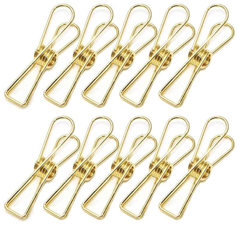 10X Spring Paperclips Metal Wire Hollow Out Clips 55mm Mini Binder Paper Clip - Purple