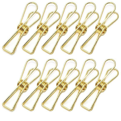 10X Spring Paperclips Metal Wire Hollow Out Clips 55mm Mini Binder Paper Clip - Purple