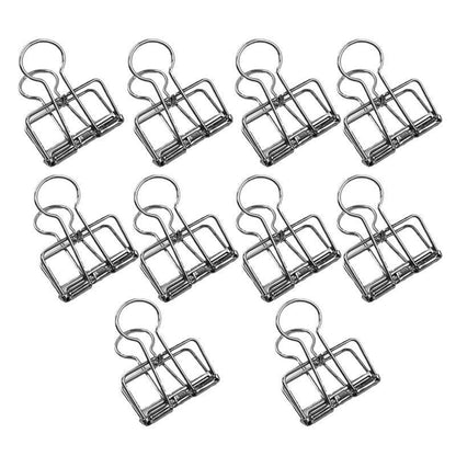 Solid Color Hollow Out Swallowtail Metal Binder Bookmark Clips Office Supplies - Black