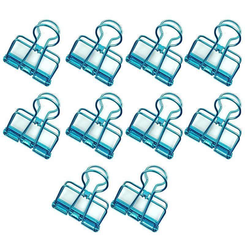 Solid Color Hollow Out Swallowtail Metal Binder Bookmark Clips Office Supplies - Black