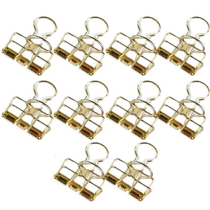 Solid Color Hollow Out Swallowtail Metal Binder Bookmark Clips Office Supplies - Black