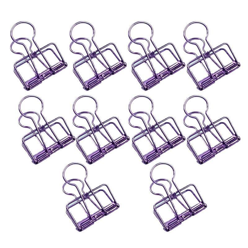 Solid Color Hollow Out Swallowtail Metal Binder Bookmark Clips Office Supplies - Black