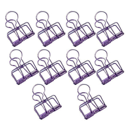 Solid Color Hollow Out Swallowtail Metal Binder Bookmark Clips Office Supplies - Black