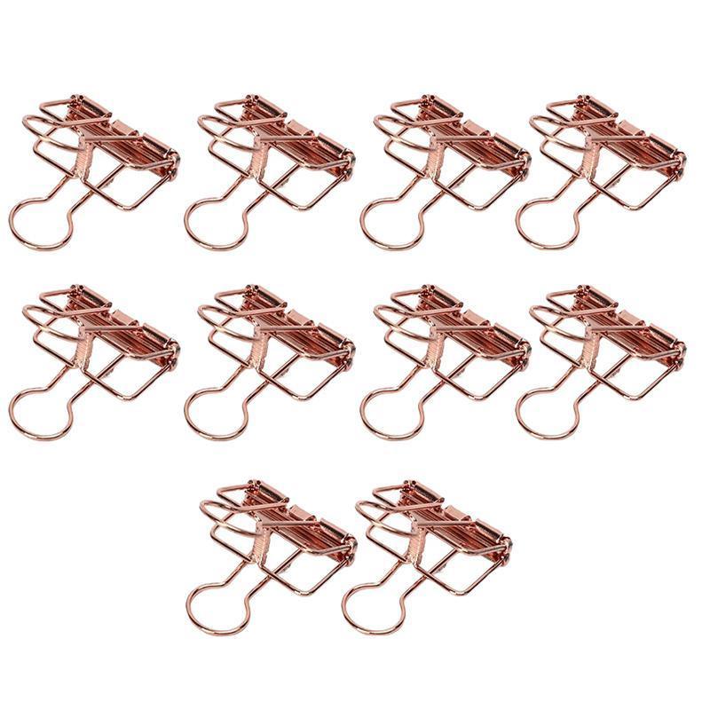 Solid Color Hollow Out Swallowtail Metal Binder Bookmark Clips Office Supplies - Black