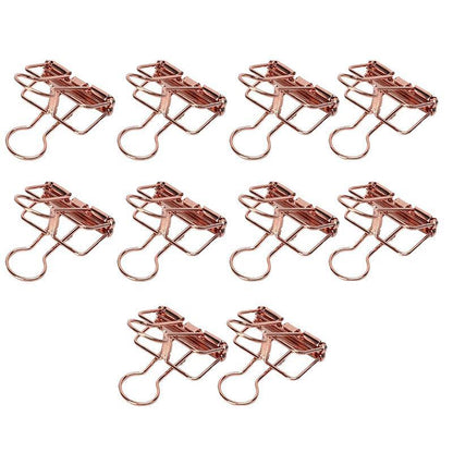 Solid Color Hollow Out Swallowtail Metal Binder Bookmark Clips Office Supplies - Black
