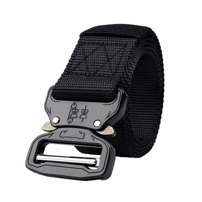 Mens Canvas Outdoor Tactical Belt Heavy Duty Army Waist Web Strap Waistband Hot - Army Green