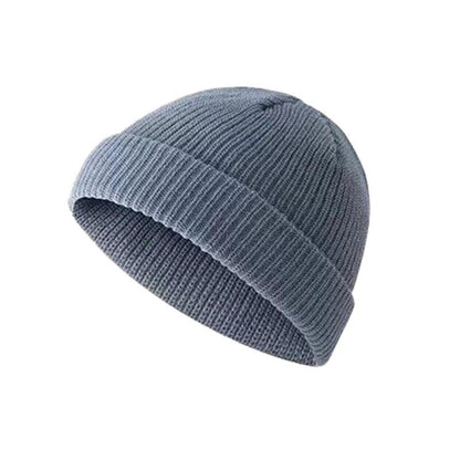 Men Women Mini Fisherman Beanie Winter Spring Hat Soft Knitted Docker Skull Cap - Army Green
