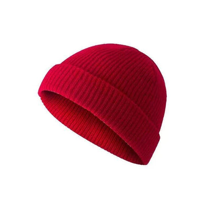 Men Women Mini Fisherman Beanie Winter Spring Hat Soft Knitted Docker Skull Cap - Army Green