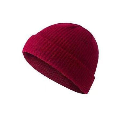 Men Women Mini Fisherman Beanie Winter Spring Hat Soft Knitted Docker Skull Cap - Army Green