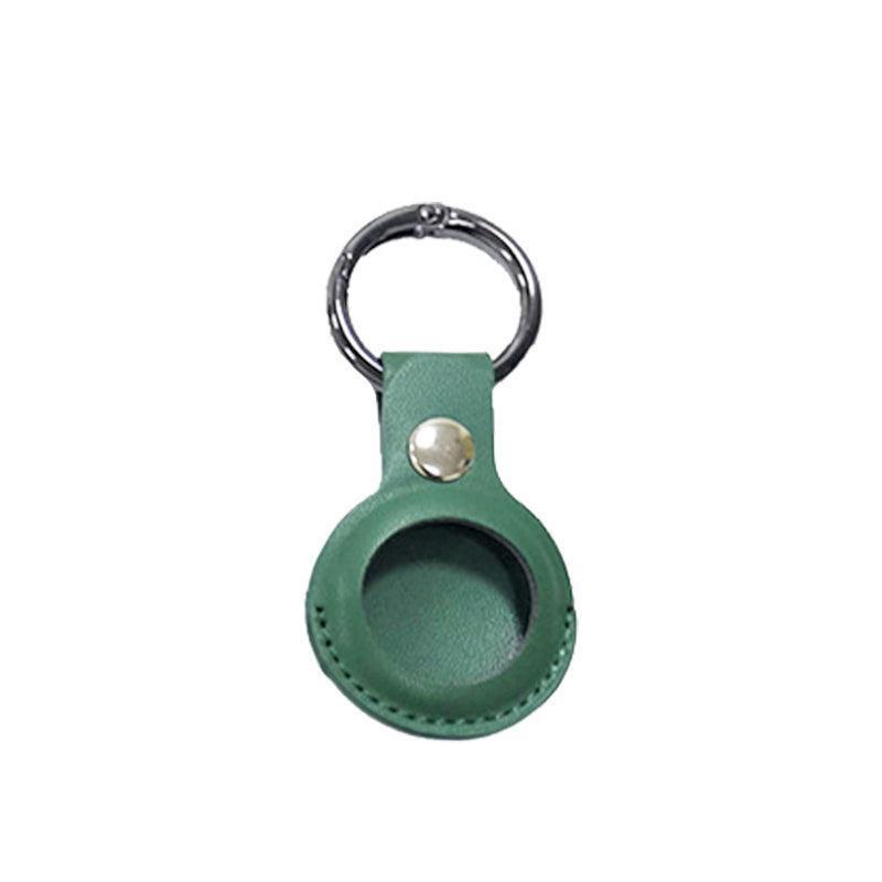 For Apple Airtag Leather Case Cover Air Tag Keychain Holder Sleeve Shell Tracker - Green.