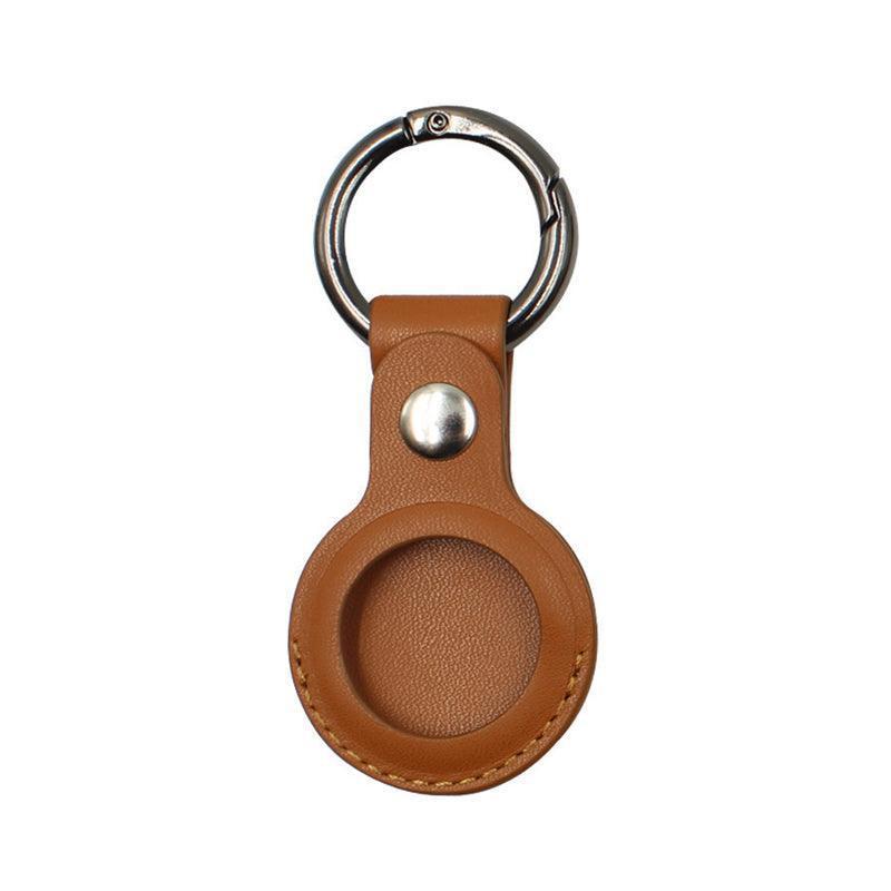 For Apple Airtag Leather Case Cover Air Tag Keychain Holder Sleeve Shell Tracker - Green.