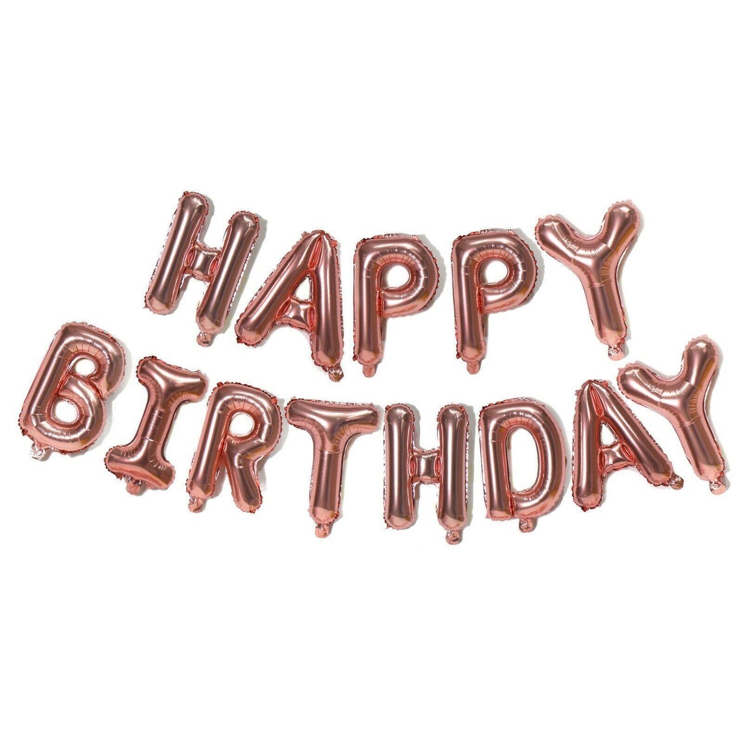 40Cm 3D Happy Birthday Letters Balloons Inflating Foil Banner Bunting Celebrate - Multicolour 3