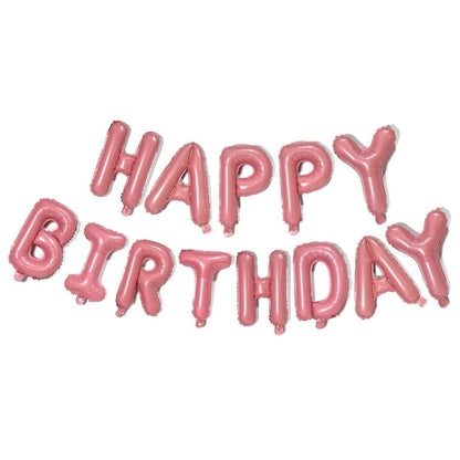 40Cm 3D Happy Birthday Letters Balloons Inflating Foil Banner Bunting Celebrate - Multicolour 3