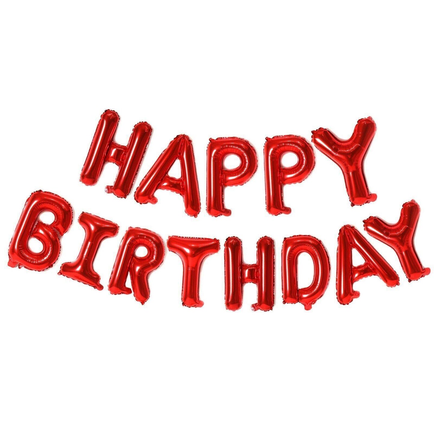 40Cm 3D Happy Birthday Letters Balloons Inflating Foil Banner Bunting Celebrate - Multicolour 3
