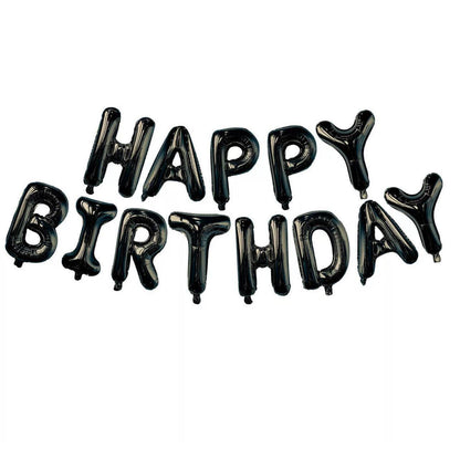 40Cm 3D Happy Birthday Letters Balloons Inflating Foil Banner Bunting Celebrate - Multicolour 3