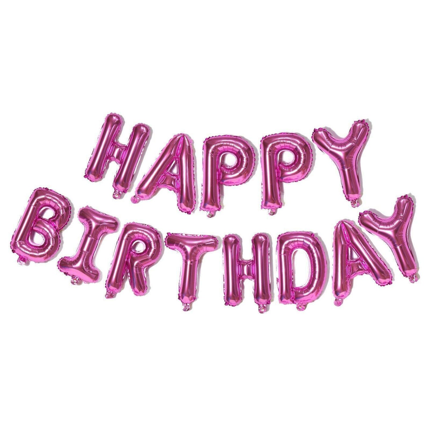 40Cm 3D Happy Birthday Letters Balloons Inflating Foil Banner Bunting Celebrate - Multicolour 3