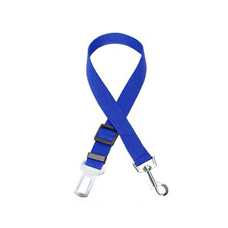 Adjustable Pet Harness Lead for Car Travel with Clip Attachment Nylon Restraint Strap - Orange