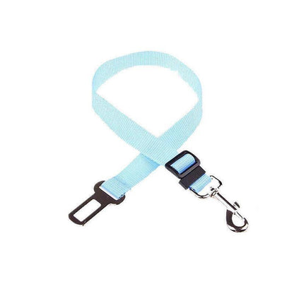 Adjustable Pet Harness Lead for Car Travel with Clip Attachment Nylon Restraint Strap - Pink