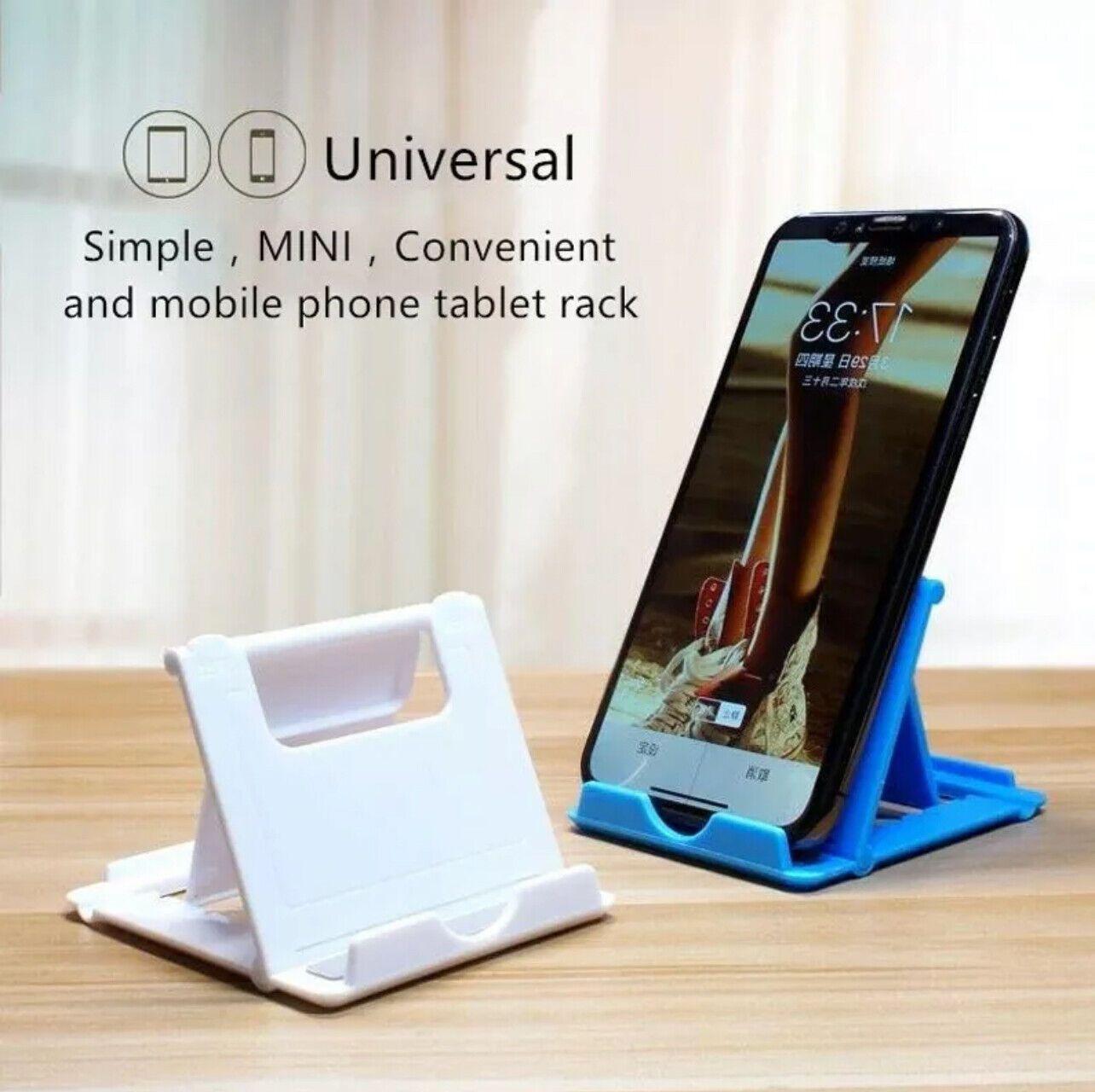 Universal Foldable Tablet and Phone Stand Adjustable Portable Desk Holder - Yellow.