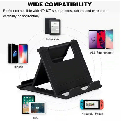 Universal Foldable Tablet and Phone Stand Adjustable Portable Desk Holder - Yellow.