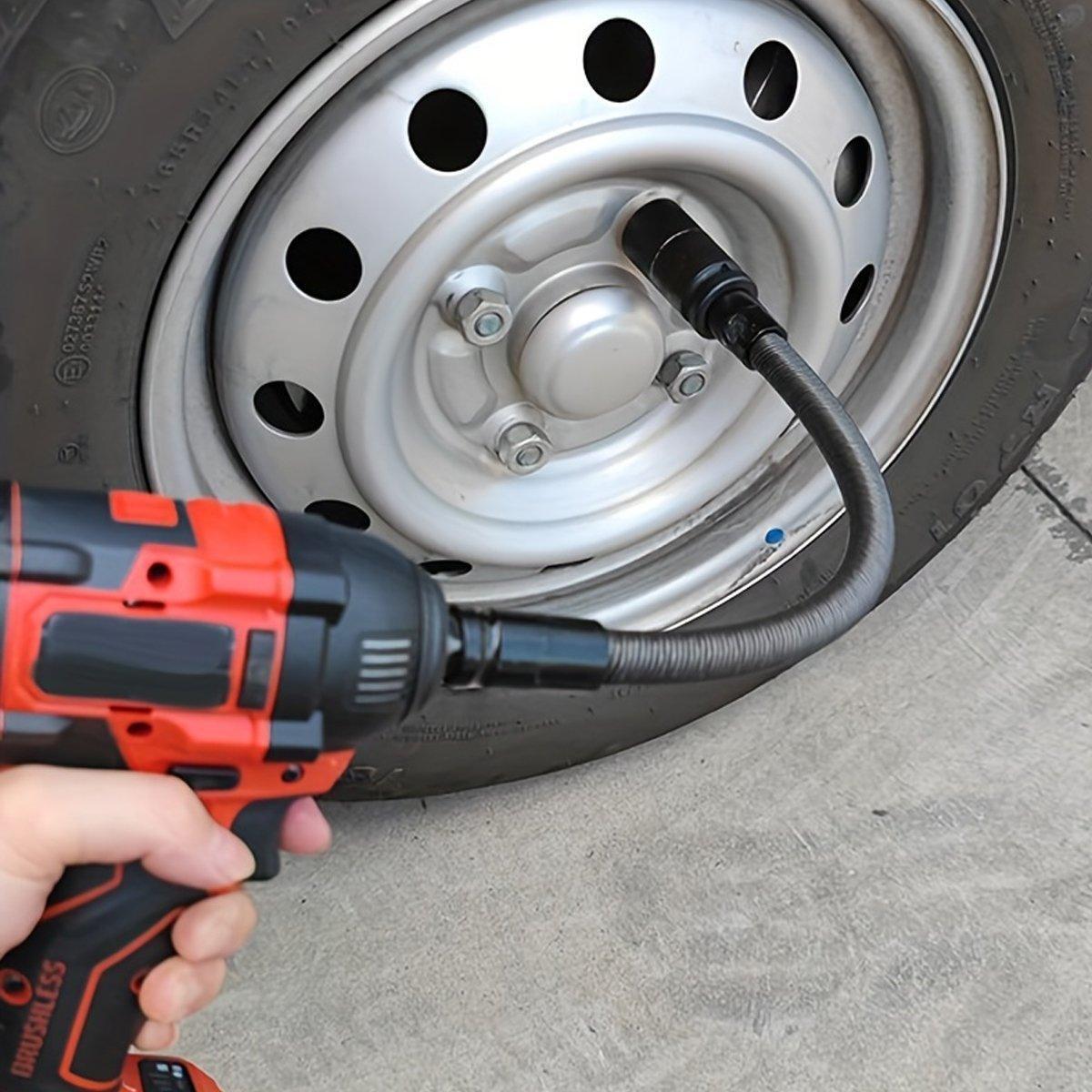 4pcs Electric Wrench Flexible Shaft Coupling Rod Spring Sleeve Universal Tool - 35cm.