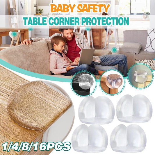 Transparent PVC Table Corner Guards Anti-Collision Protective Covers for Furniture - 1 PC.