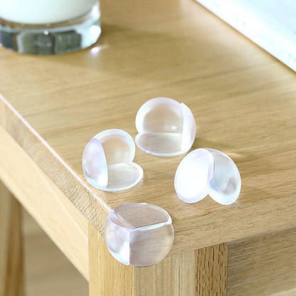 Transparent PVC Table Corner Guards Anti-Collision Protective Covers for Furniture - 4 PCS.
