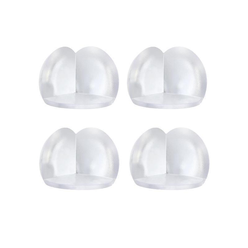 Transparent PVC Table Corner Guards Anti-Collision Protective Covers for Furniture - 4 PCS.