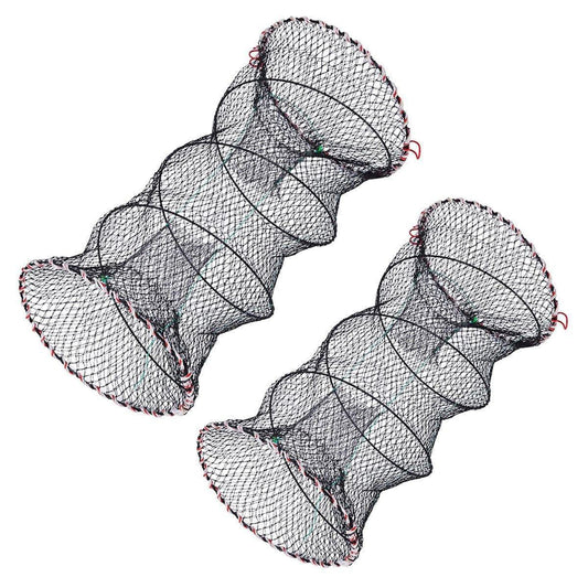 2PCS Shrimp Crab Lobster Fishing Net Fish Trap Cage for Carp Crucian Breeding.