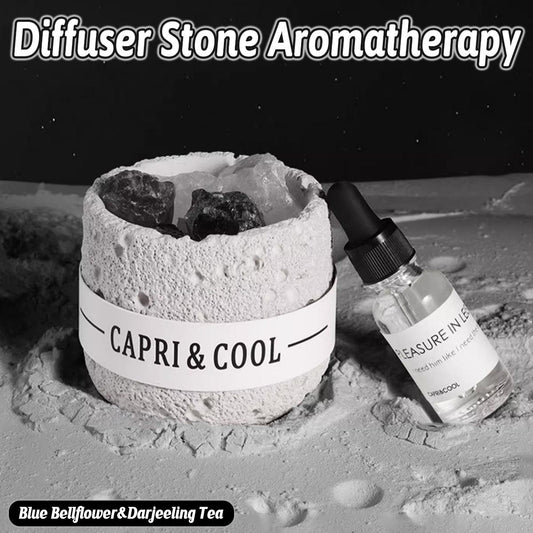 Crystal Stone Oil Diffuser Passive Aromatherapy Set White Natural Bedroom Decor - BlueÂ Bellflower.