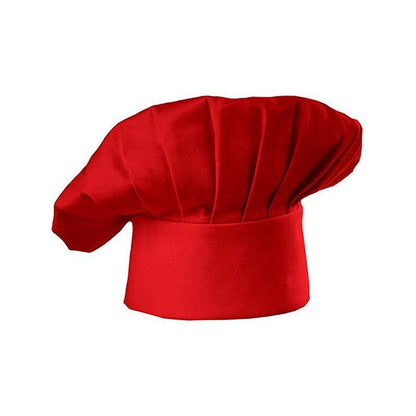 Adjustable Chef Cap with Elastic Band for Kitchen Cooking Baking Catering Use - Black Flatware
