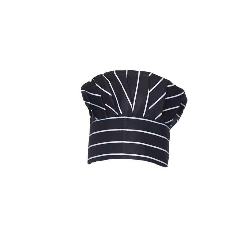 Adjustable Chef Cap with Elastic Band for Kitchen Cooking Baking Catering Use - Black Flatware