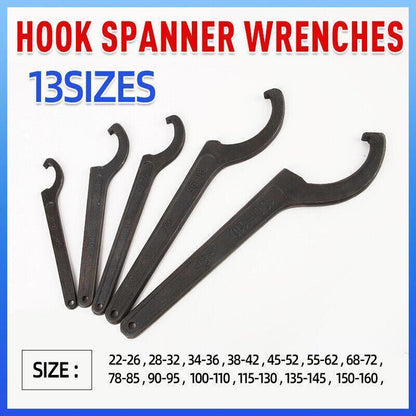 Adjustable C Spanner Hook Wrench Tool for Motorcycle Bike Repair 22 to 160mm - 135-145.