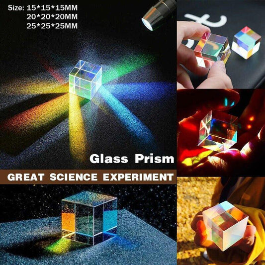 Glass Prism Cube 15 20 25mm RGB Dispersion Science Experiment or Storage Bag - Only 1PC Storage Bag.