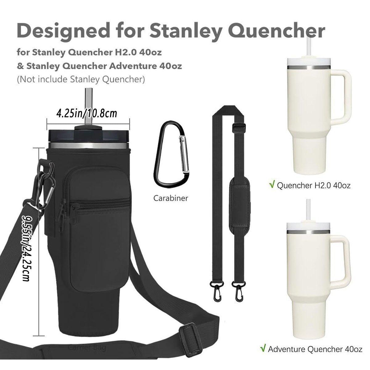 Portable Cup Sleeve Drink Holder Reusable Water Bottle Carrier Travel Bag - Grey.