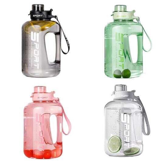Large Capacity Water Cup Fitness Sports Water Bottle for Gym Outdoor Activities - White.