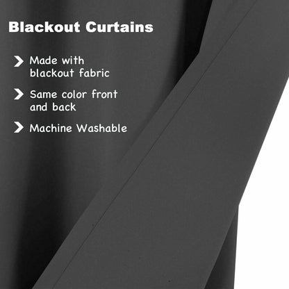2pcs Semi Blackout Curtain Fabric Solid Colour Home Decor Drapes for Living Room - Light Grey - 132x160cm